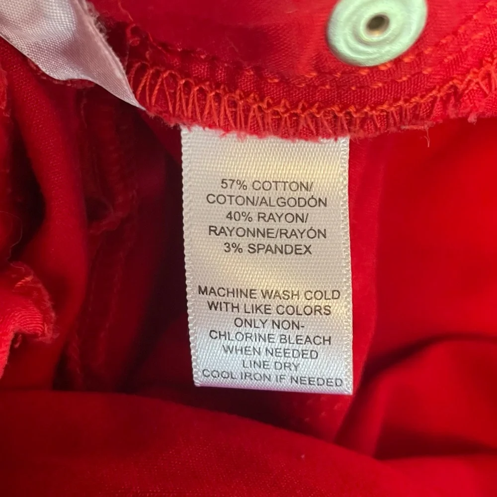 LOFT Red Stretch Leggings - Picture 6 of 6